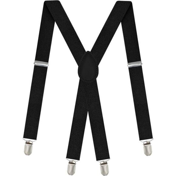Suspenders for Men, Adjustable X Back 1 inch Wide Suspender 4 Strong Clips - Picture 7 of 7